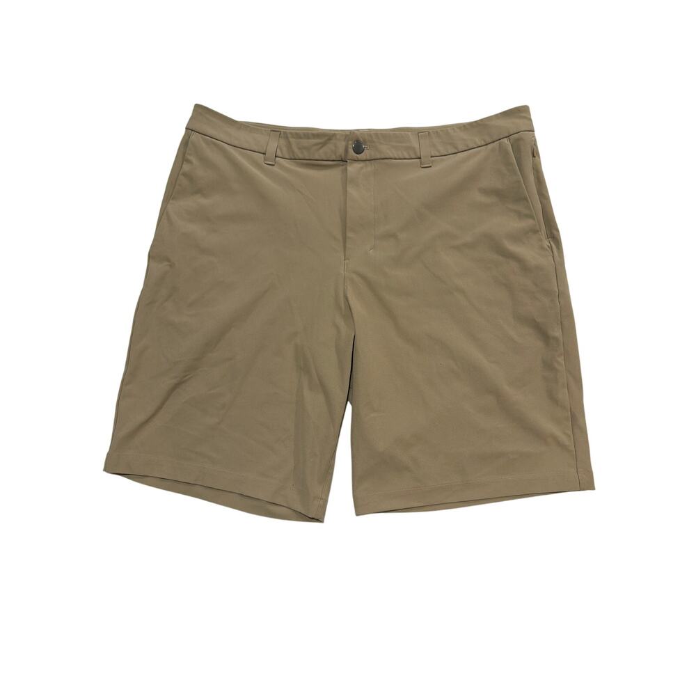 Lululemon Men's Beige Sz 38 Commission Shorts Golf Athleisure ABC Warpstreme